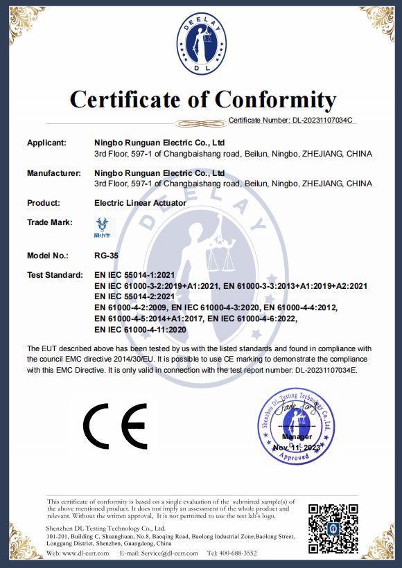 Certificado CE (RG-35)