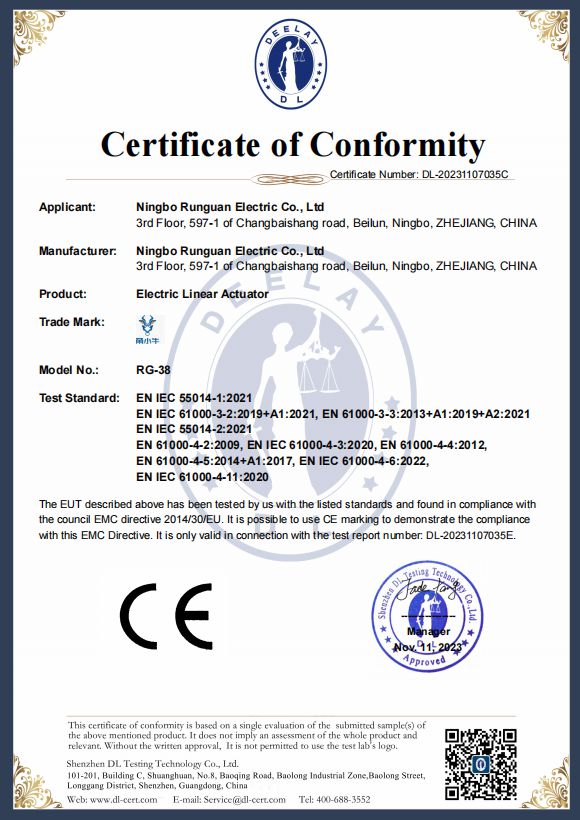 Certificado CE (RG-38)